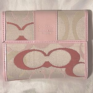 COACH ♔ PINK & BEIGE WALLET